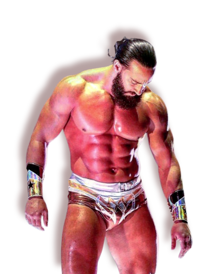 Tony nese looking down in wrestlers outfit, looking down